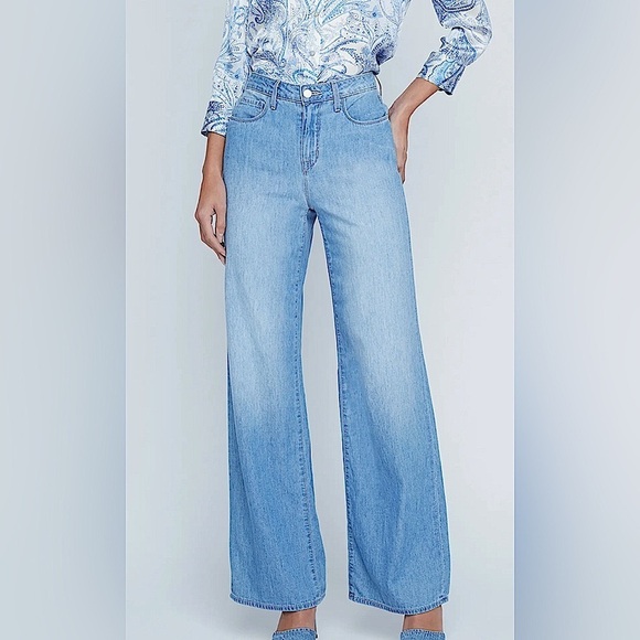 NWT L’AGENCE Alicent Wide-Leg Jeans in Havana. Size 30. - Picture 1 of 8